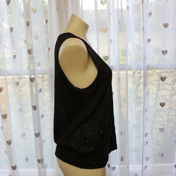 #568A Chico's Black Dressy Tank Size 3 (16) - Picture 4 of 7